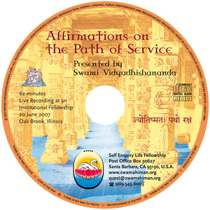 Affirmations on the Path of Service ~ CD